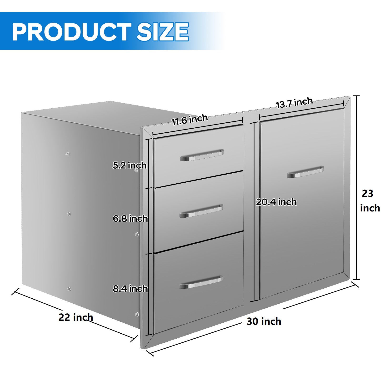 Drawer cabinets for outdoor kitchens or courtyards with trash can holder from Lordear