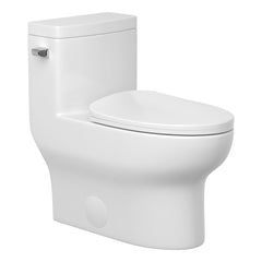 Lordear 1.1/1.6 GPF One Piece Toilet Dual Flush Elongated Toilet Floor Mounted (Seat Included)