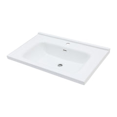 Lordear 31 in x 20 in Drop-In Ceramic White Bathroom Sink Basin