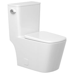 Lordear White Ceramic Elongated Floor One Piece Bidet Toilet with Comfortable Seat