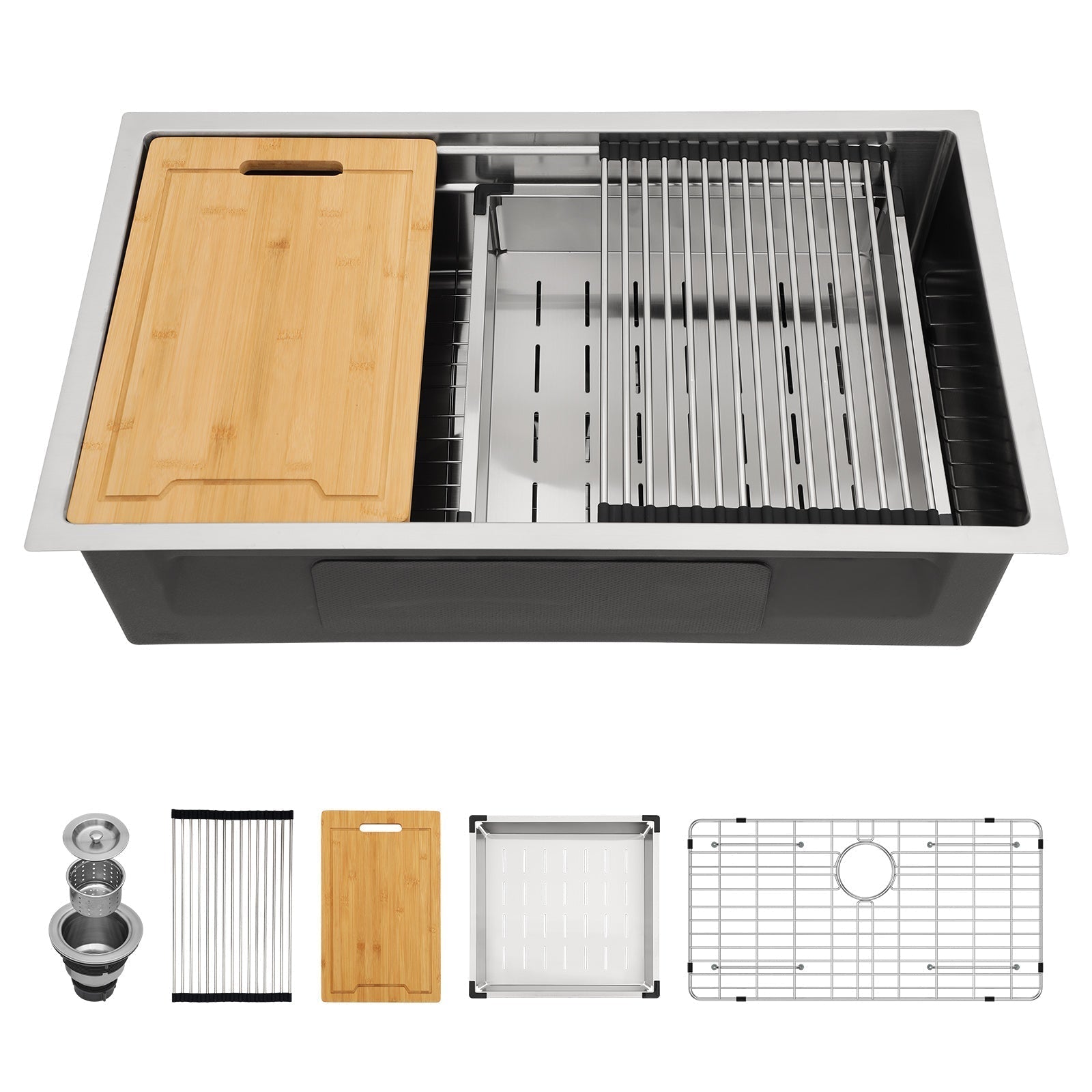 Lordear 33" Stainless Steel Undermount Single Bowl Workstation Kitchen Sink  from Lordear