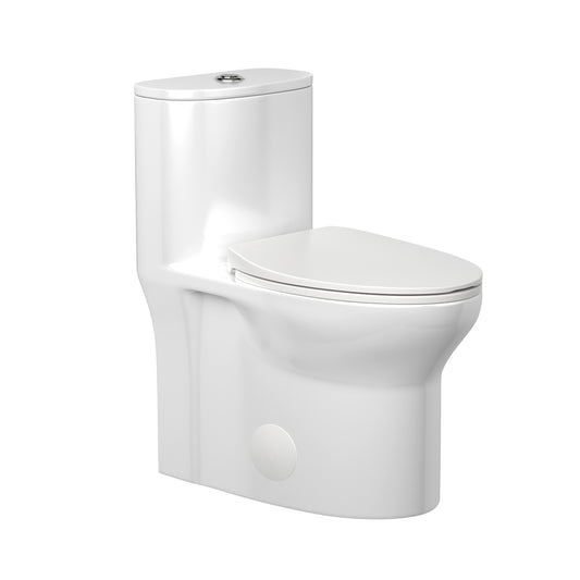 Lordear White Ceramic Comfortable Seat Height One Piece Toilet