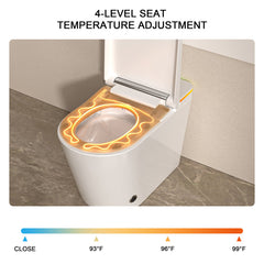 Lordear Smart Bidet Toilet – Auto Flush Heated Seat Night Light – Easy Install One-Piece  from Lordear