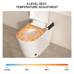Lordear Smart Toilet with Auto Flush & Foot Sensor – Tankless Design with Heated Seat – Warm Water Cleaning & Air Dryer from Lordear