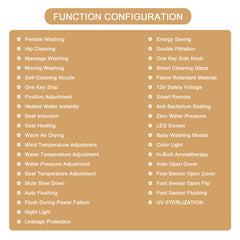 Lordear Smart Toilet with Auto Flush & Foot Sensor – Tankless Design with Heated Seat – Warm Water Cleaning & Air Dryer from Lordear