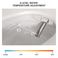Lordear Smart Toilet with Auto Flush & Foot Sensor – Tankless Design with Heated Seat – Warm Water Cleaning & Air Dryer from Lordear