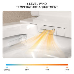 Lordear Smart Toilet with Auto Flush & Foot Sensor ¨C Tankless Design with Heated Seat ¨C Warm Water Cleaning & Air Dryer from Lordear