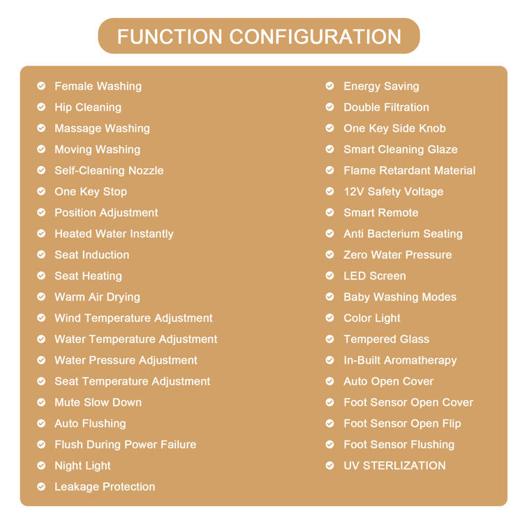 Lordear Smart Bidet Toilet - Auto Flush & Heated Seat - Water-Saving Tankless Design from Lordear