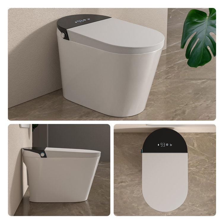 Lordear Smart Bidet Toilet - Auto Flush & Heated Seat - Water-Saving Tankless Design from Lordear