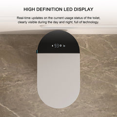 Lordear Smart Bidet Toilet - Auto Flush & Heated Seat - Water-Saving Tankless Design from Lordear