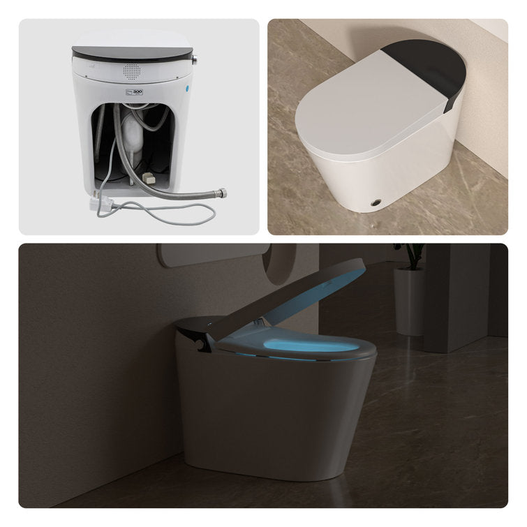 Lordear Smart Bidet Toilet - Auto Flush & Heated Seat - Water-Saving Tankless Design from Lordear