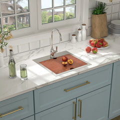 Lordear 15'' x 15'' Topmount Workstation Stainless Steel Bar Sink