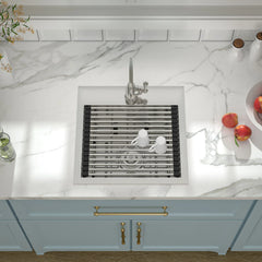 Lordear 15'' x 15'' Topmount Workstation Stainless Steel Bar Sink