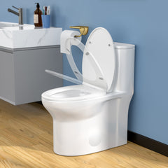Lordear White Ceramic Comfortable Seat Height One Piece Toilet