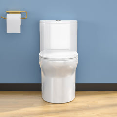 Lordear White Ceramic Comfortable Seat Height One Piece Toilet