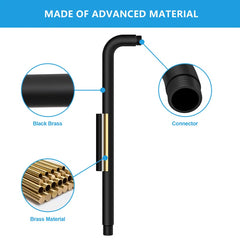 Lordear 16" Brass Screw-In Rainfall Shower Head Extender Arm from Lordear