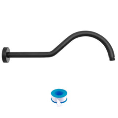 Lordear 17'' Brass S-Shape Rainfall Shower Head Extender Arm from Lordear