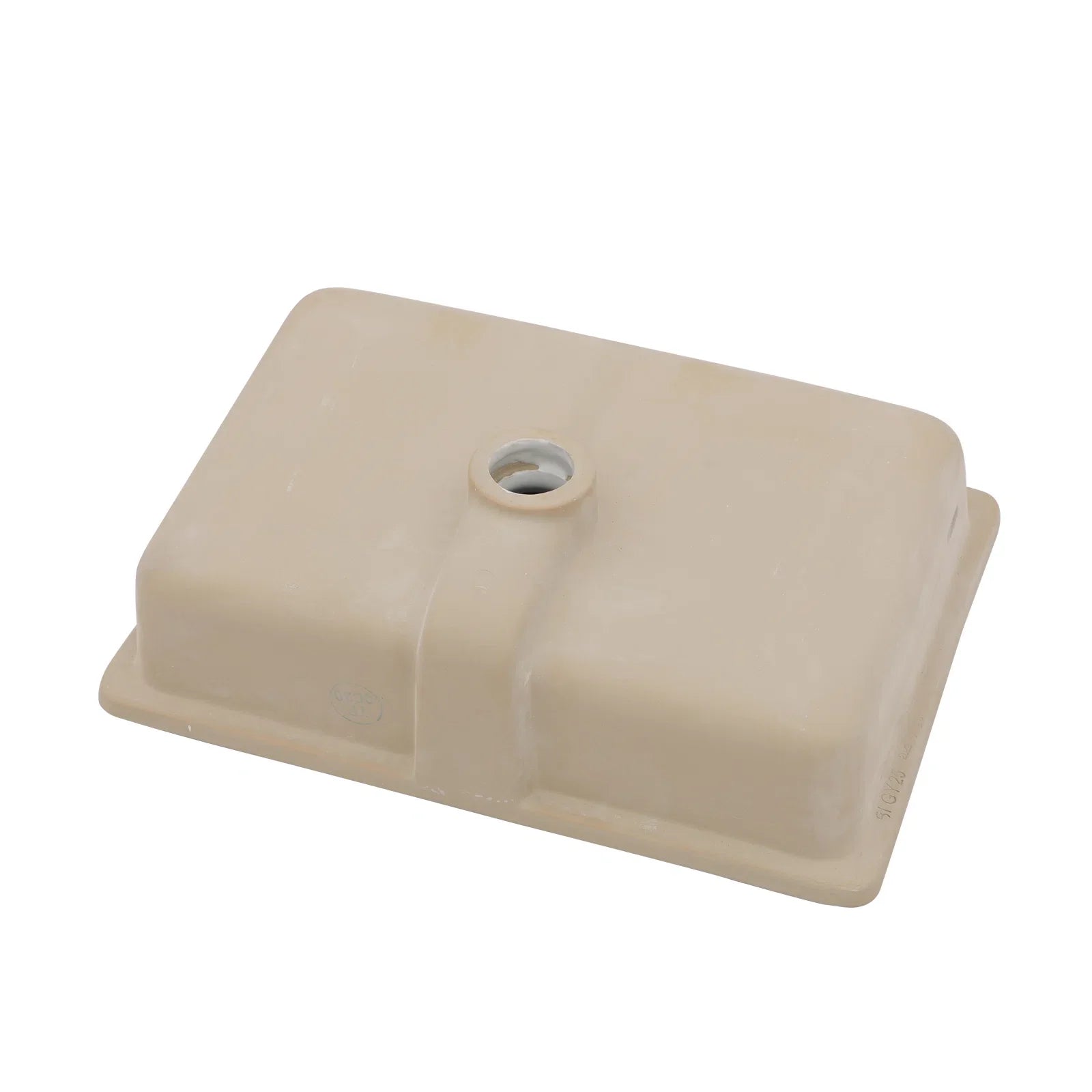 Lordear White Ceramic Rectangle Undermount Bathroom Sink with Overflow from Lordear