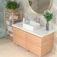 Lordear 19" x 15" White Ceramic Countertop Rectangle Vessel Bathroom Sink from Lordear