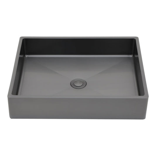 Lordear 19" × 15" Stainless Steel Rectangular Vessel Bathroom Sink with Pop-Up Drain  from Lordear