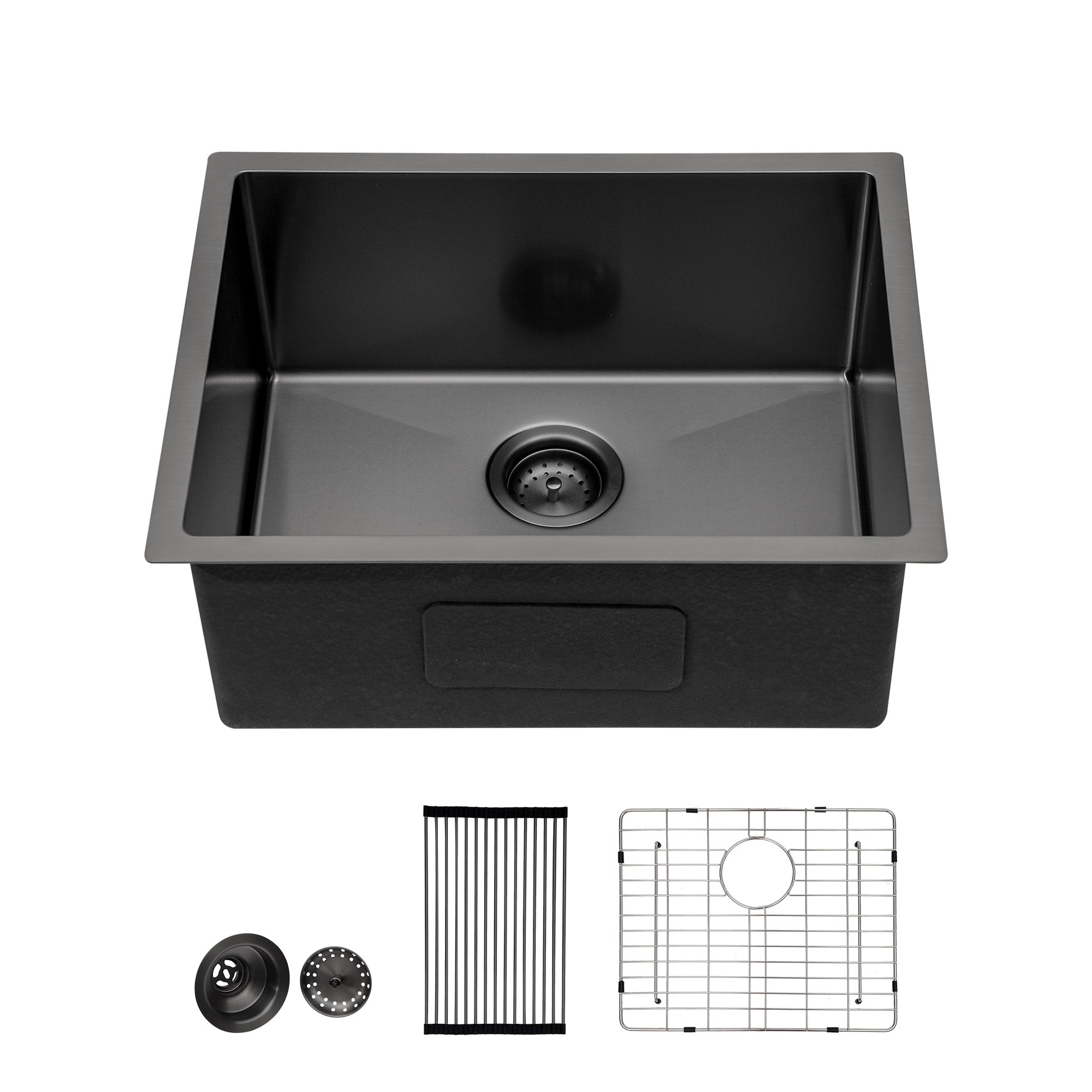 Lordear 23" x 18" Stainless Steel Undermount Gunmetal Black Single Bowl Bar Sink  from Lordear