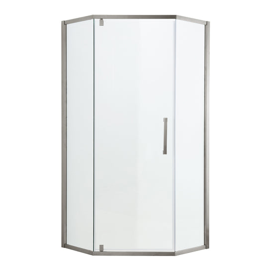 Lordear 72'' Framed Corner Tempered Glass Shower Door
