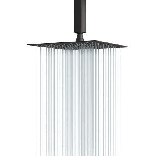 Lordear Rainfall Shower Head 12 Inch Solid Square Ultra Thin 304 Stainless Steel Rain Setting Shower Heads,Waterfall Full Body Coverage from Lordear