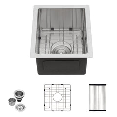 Lordear 13" Stainless Steel Undermount Single Bowl Bar Sink from Lordear