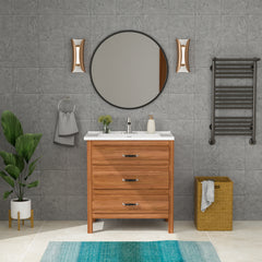 Lordear 31 in x 20 in Drop-In Ceramic White Bathroom Sink Basin