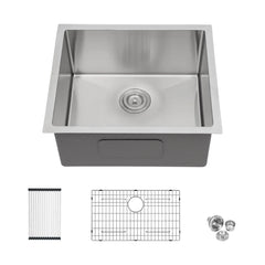 Lordear 16 Gauge Stainless Steel Undermount Single Bowl Laundry Sink from Lordear