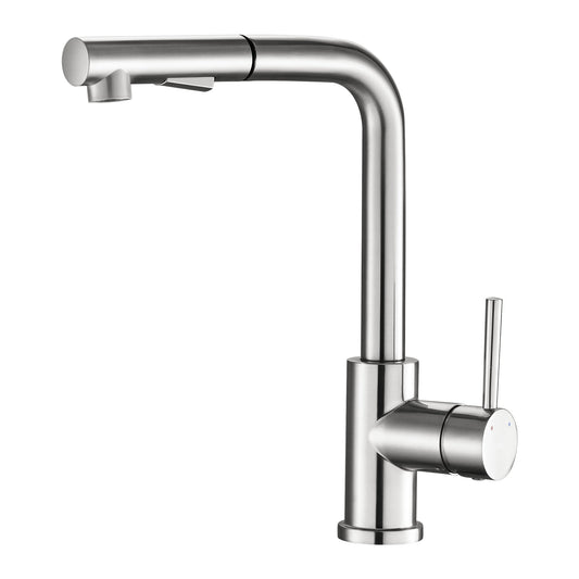 Lordear Brass Pull Down Brushed Nickel Single Handle Kitchen Faucet  from Lordear