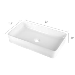 White 24'' x 14'' x 5''