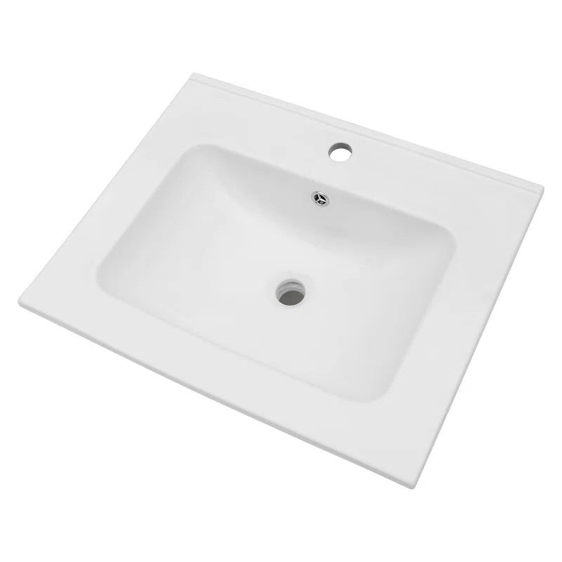 24in Ceramic Single Bathroom Vanity Top with Sink from Lordear