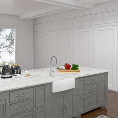 Lordear 24'' White Apron Front Single Bowl Fireclay Farmhouse Sink