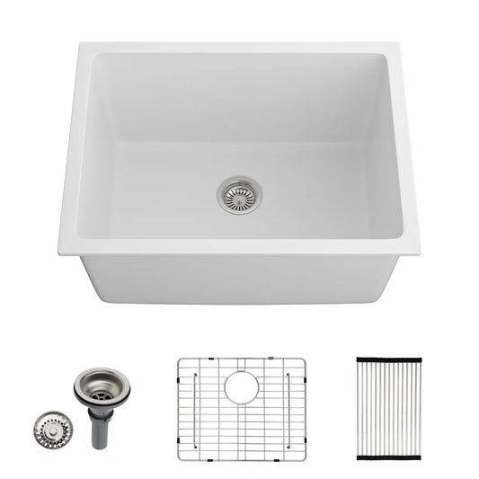 Lordear 24'' Undermount Laundry Sink