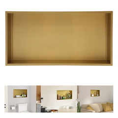 25in W x 13in H Shower Niche Stainless Steel Bathroom Niche Bathroom Storage Shelf Niche Wall Niche-Gold from Lordear