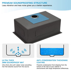 Lordear Stainless Steel Undermount Single Bowl Kitchen Sink from Lordear