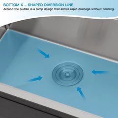 Lordear Stainless Steel Undermount Single Bowl Kitchen Sink from Lordear