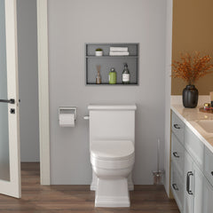 Lordear 18in x 14in Rectangle Two-Tier Shower Niche Black No Tile Needed Recessed Wall Niche Insert for Bathroom Storage from Lordear