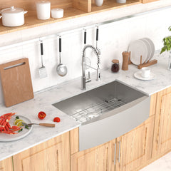 Lordear 33'' Stainless Steel Apron Front Farmhouse Kitchen Sink from Lordear