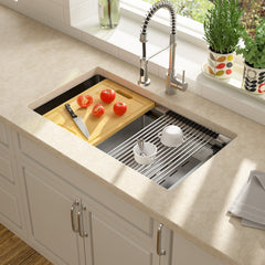 Lordear 33" Stainless Steel Undermount Single Bowl Workstation Kitchen Sink  from Lordear