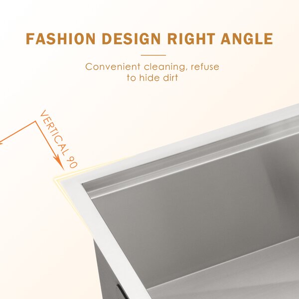 Lordear 32'' Stainless Steel Undermount Single Bowl Workstation Kitchen Sink from Lordear