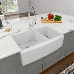 Lordear 33'' Farmhouse Kitchen Sink Double Bowl 60/40