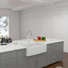 Lordear 33'' Farmhouse Kitchen Sink Double Bowl 60/40