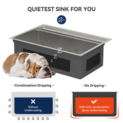 Lordear 33'' x 22'' Drop-in Single Bowl Stainless Steel Workstation Kitchen Sink