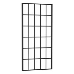 Lordear Tempered Glass Matte Black Grid Single Panel Frameless Fixed Shower Door  from Lordear