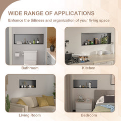 Lordear 36" x 12" Stainless Steel Rectangular Built-in Bathroom Niche from Lordear