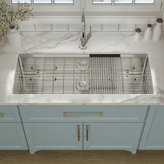 Lordear 45'' Stainless Steel Undermount Single Bowl Workstation Kitchen Sink from Lordear