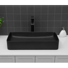 Lordear Ceramic Drop-in Rectangle Bathroom Vessel Sink