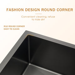 Lordear Stainless Steel Gunmetal Black Single Bowl Undermount Workstation Kitchen Sink from Lordear